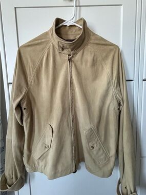 Ralph Lauren Light Beige Suede Jacket with Chain Hanger